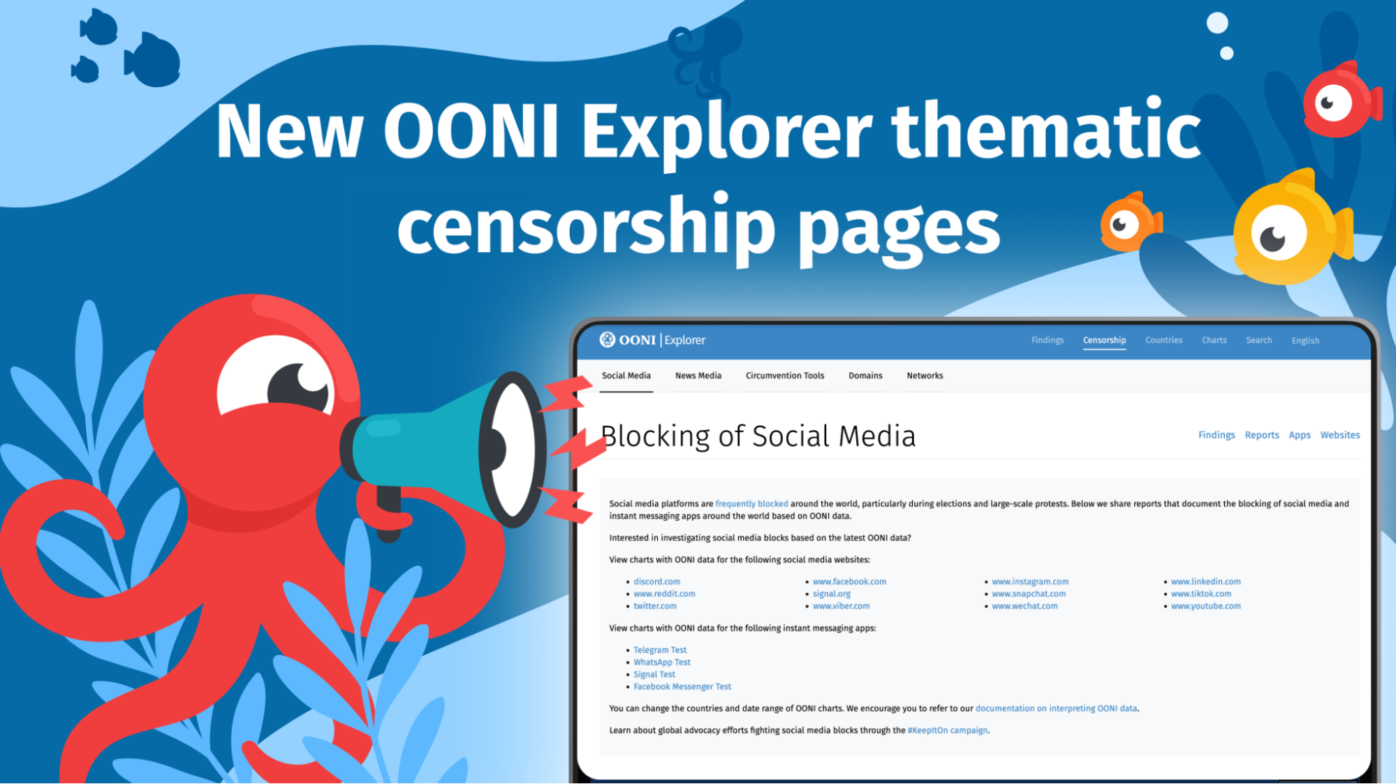 New OONI Explorer thematic censorship pages